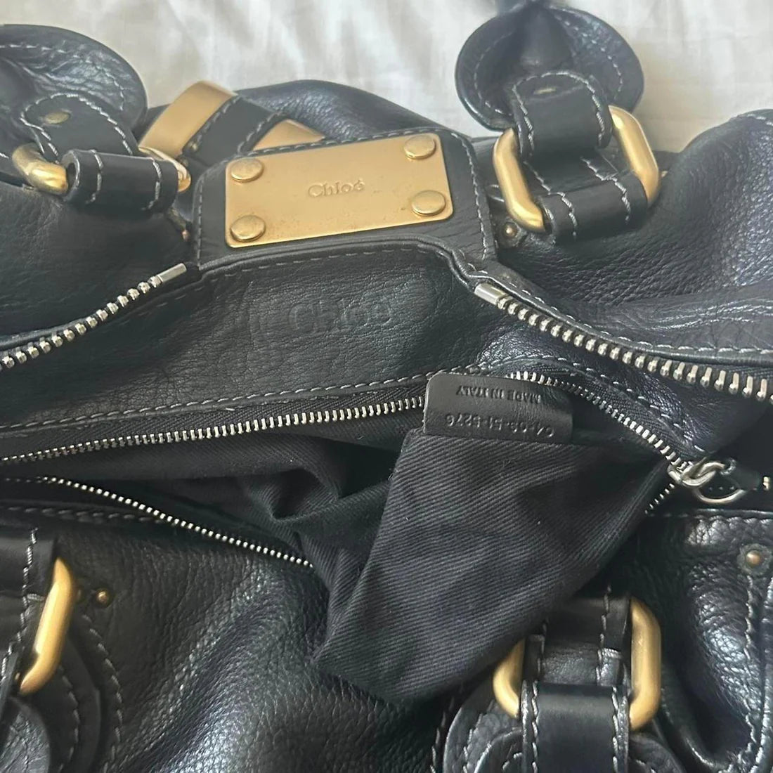 Vintage Chloé Paddington Bag – Black Leather with Gold Hardware (2000s/2010s)