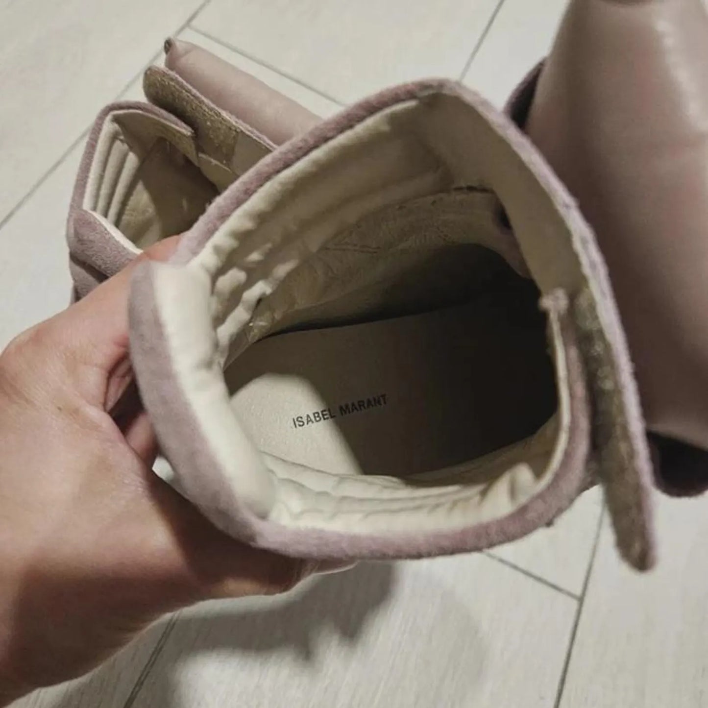 Isabel Marant Taupe Suede Bekett Wedge Sneakers