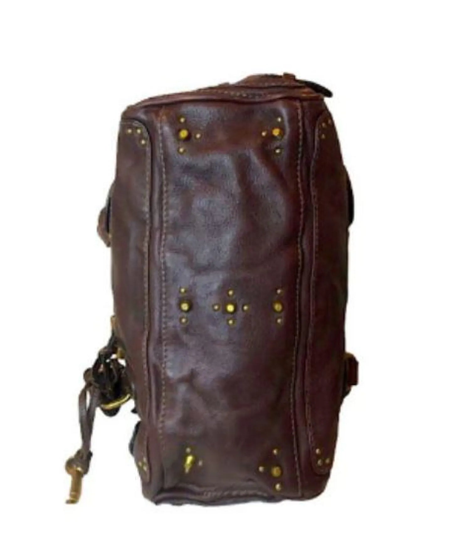 Authentic Vintage 90s Chloé Paddington Bag - Dark Reddish Brown Leather Handbag - Rare Designer Collectible