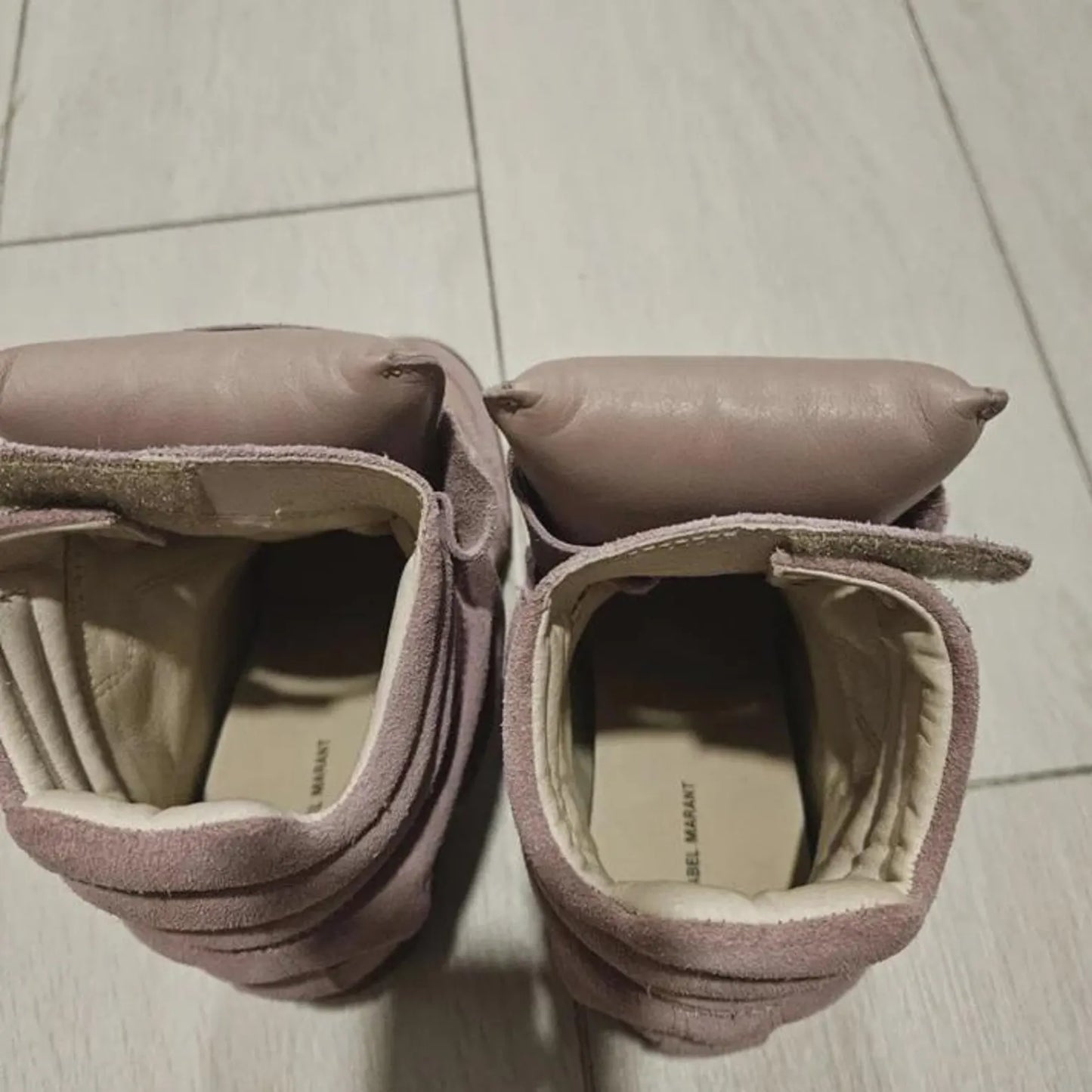 Isabel Marant Taupe Suede Bekett Wedge Sneakers