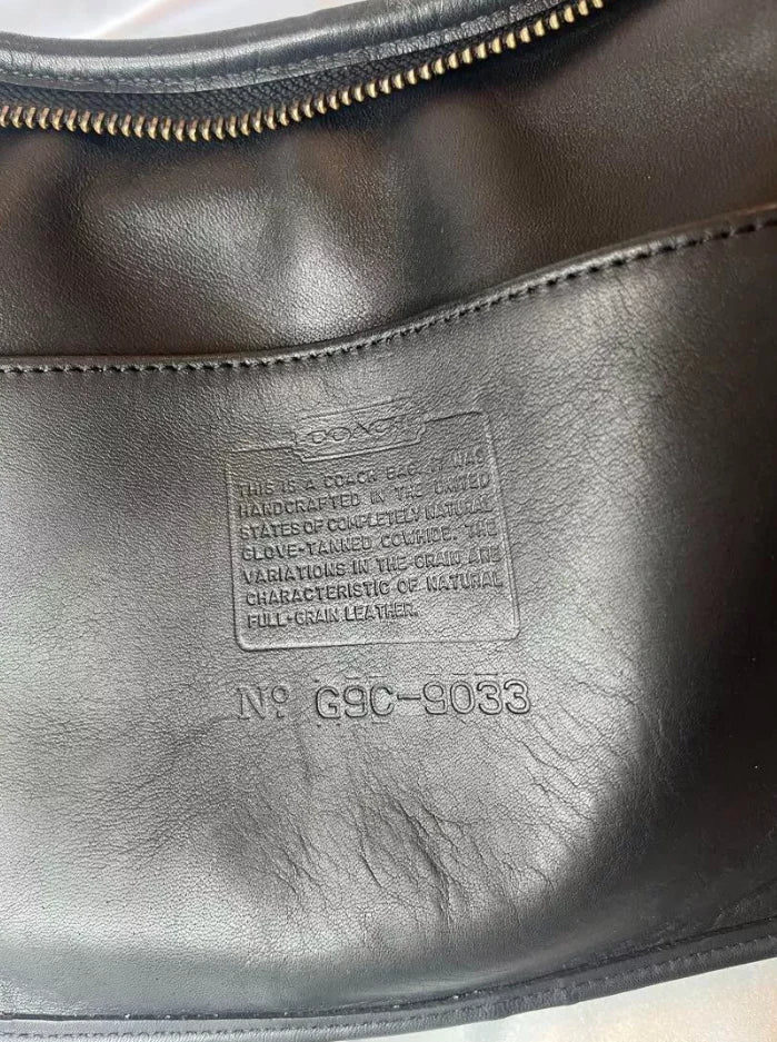 Vintage Coach C8C 9033 Black Leather Ergo